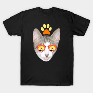 Meowvellous Moments: Cat's Sunglasses Summer Escapade T-Shirt